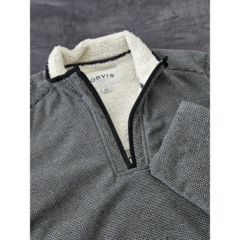 Orvis Classic Collection Men's XL Fleece 1/4 Zip Pullover Sweatshirt Gray